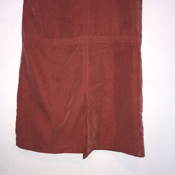 Anthropologie Elevenses Sleevless Trench Coral Open Front Layering Size M - Picture 11 of 14